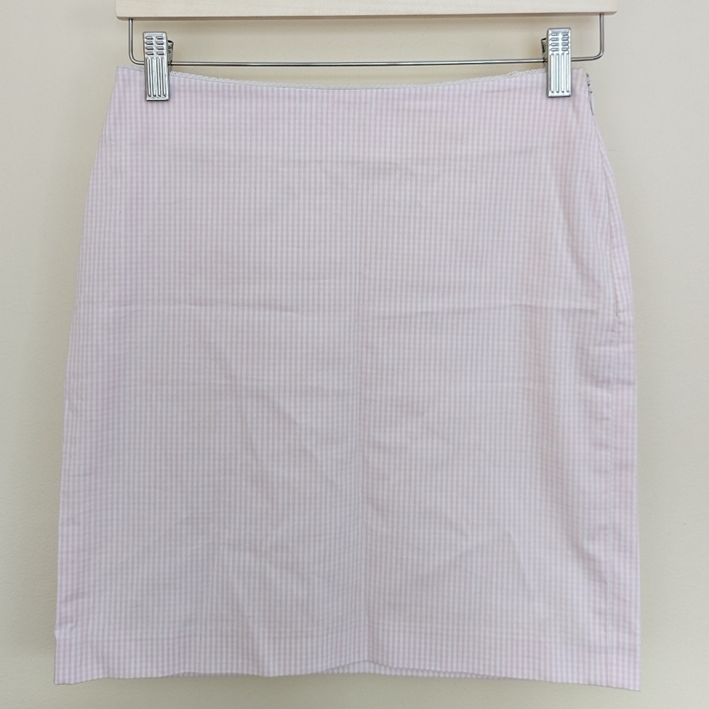 90s Y2k vintage pink & white gingham mini skirt xs